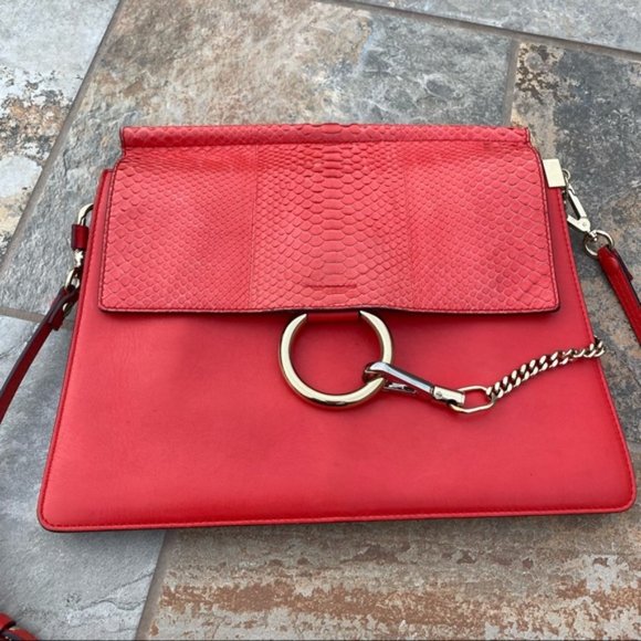 SOLD Chloe Medium Faye Python Crossbody Bag - Picture 2 of 13